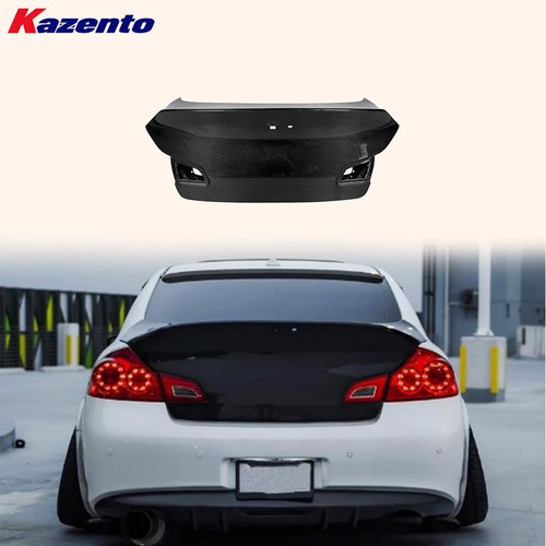 Rear Trunk For Infiniti G37 4 Door Sedan 08-13 Carbon HT Style With Camera Hole