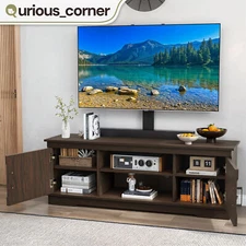 TV Stand Cabinet w/ Wall Mount Adjustable Open Shelves for 70" TVs Media Console