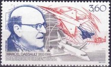 TIMBRE France 1988 N° 2502 ** ( HOMMAGE À MARCEL DASSAULT ) TBE