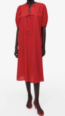 H&M Red Tie-detail Linen-Blend Dress Size XL UK 14-18 | eBay UK H&M Red Tie-detail Linen-Blend Dress Size XL UK 14-18 | eBay UK