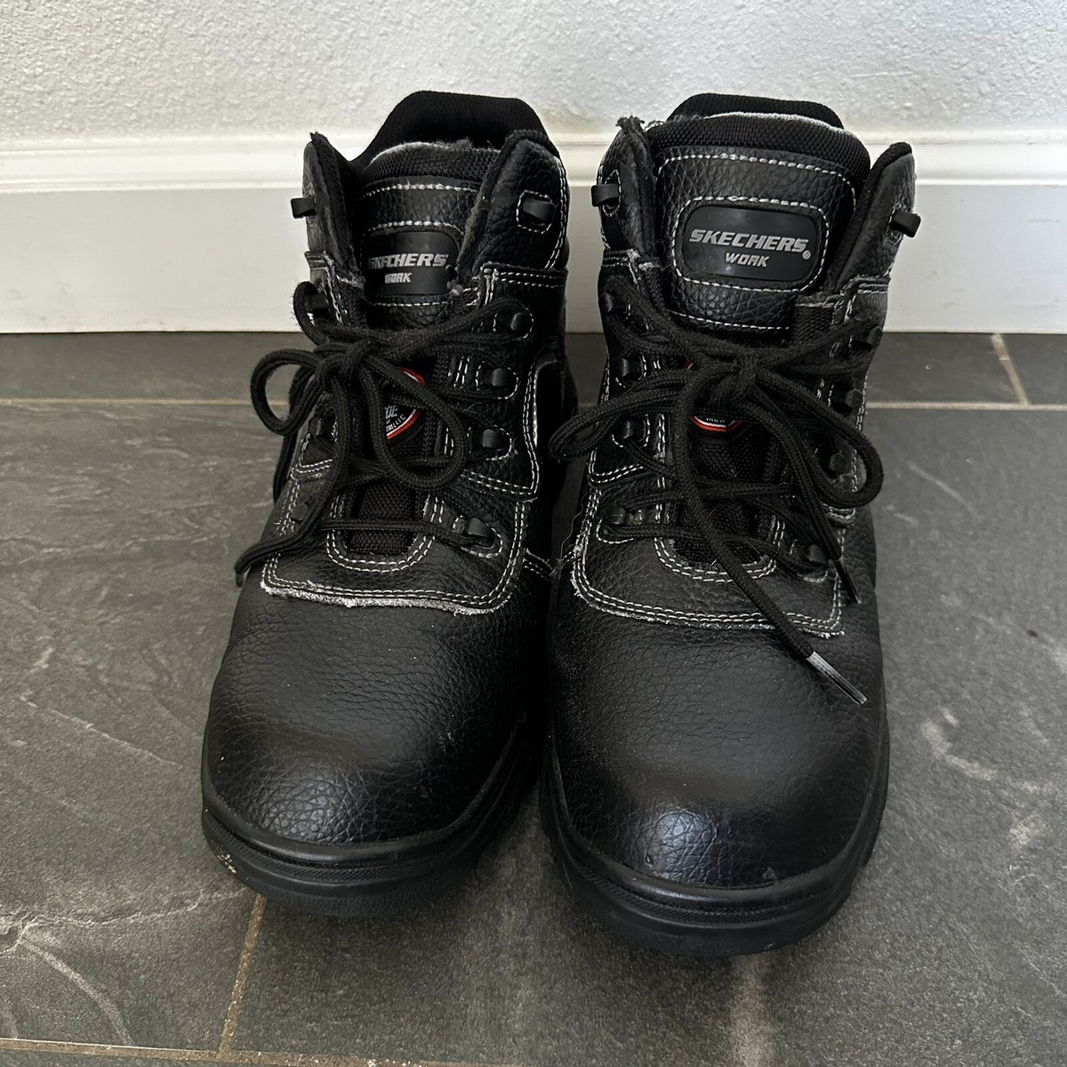 Skechers Burgin Sosder Black Comp Toe Work Boots Men Size 9  display picture 1