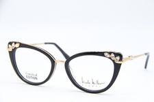NEW NICOLE MILLER RUNWAY AUVERGNE C01 BLACK ROSE GOLD AUTHENTIC EYEGLASSES 52-18