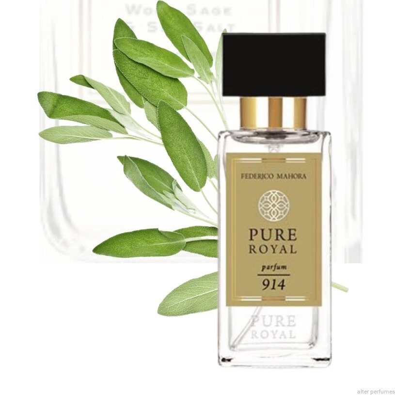 FM World Pure Royal 914 Unisex Fragrance 50ml Bottle Wood Sage