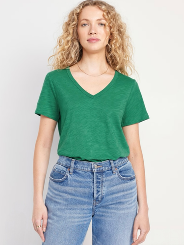 T-shirt Old Navy EveryWear V-Neck Manches Longues – Taille S, Neuf