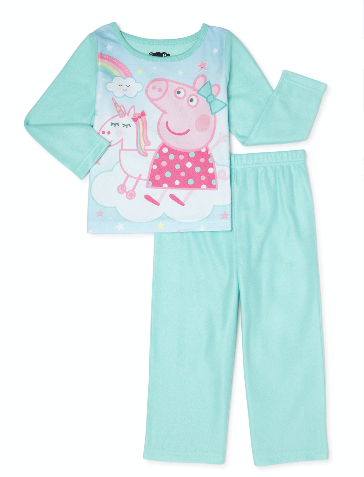 Peppa Pig Toddler Girls FLANNEL Pajamas Pants Long Sleeves NWT 12 18Mo