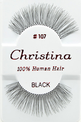 Christina #107 6,12 Pairs 100% Human Hair False Eyelashes 