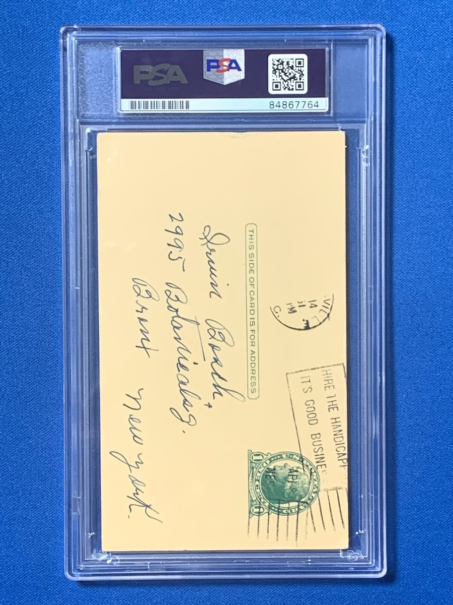 MRS SHOELESS JOE JACKSON Signed autographed postcard card Chicago