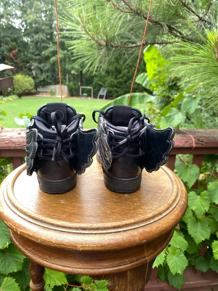 TALLAS BEBÉ 9K Adidas Originales Jeremy Scott ALAS NEGRAS Q23669 Niños NIÑO PEQUEÑO Foto 3 de 4