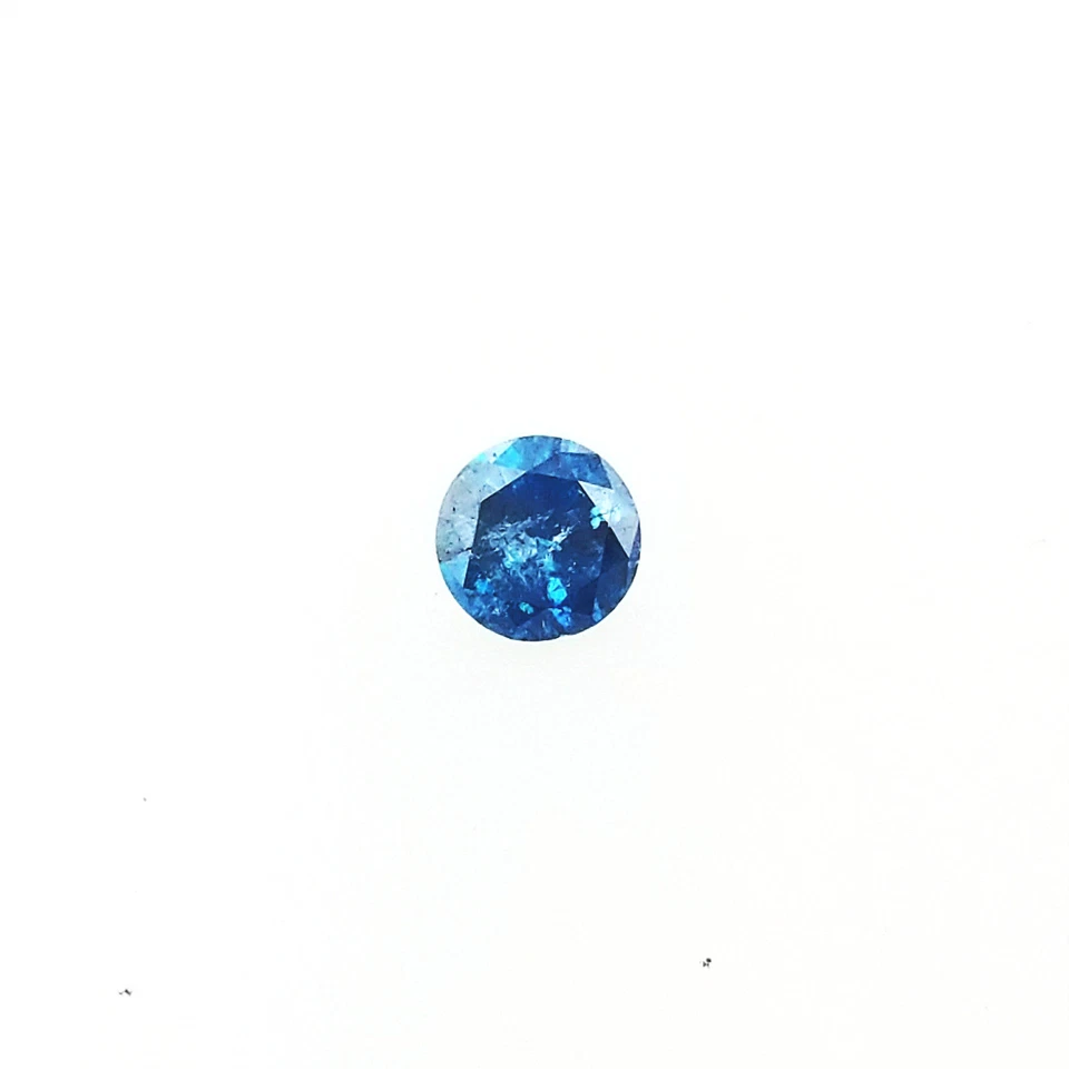 0.37 CT Fancy VIVID BLUE Color Natural Loose Diamond Round Cut Brilliant - Image 3 of 4