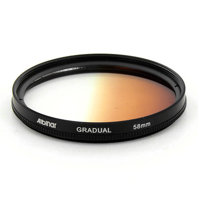 Albinar 58mm Brown Coffee Graduated Gradual Color Filter,free shipping US seller