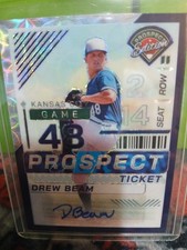 Drew Beam 2024 Panini Prospect Edition Prospect Ticket Auto Purple Scope  /49