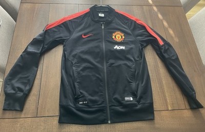 Nike Dri-FIT Manchester United AON Full-Zip Soccer Jacket Black/Red Size M