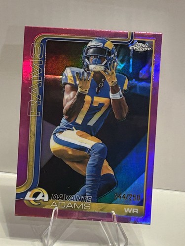 2025 Topps Chrome | Davante Adams #165 | Pink Refractor /250 | LA Rams 🔥🔥