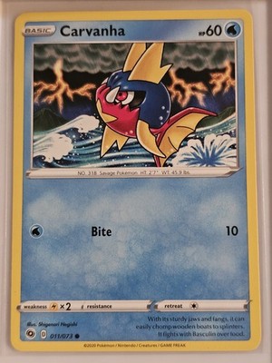 Pokwmon: Carvanha 11/073 Common (Champion's Path) E