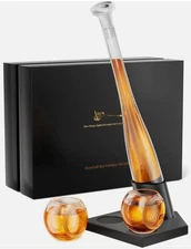 Kollea Whiskey Decanter Sets, 20Oz Baseball Bat Decanter Set with 2 Glasses,