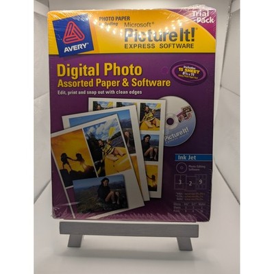 Avery Photo Paper Microsoft Picture It Express Software Trial Pack Glossy 15ct