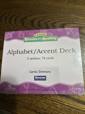 SAXON PHONICS & SPELLING ALPHABET ACCENT DECK / 74 CARDS / GRADE 2
