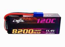 CNHL Racing Series LiHV 8200mAh 11.4V 3S 120C HV Hard Case Lipo Battery with EC5