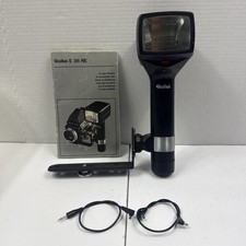 Vintage Rollei Flash E 36 RE With Cords And Manual - Untested
