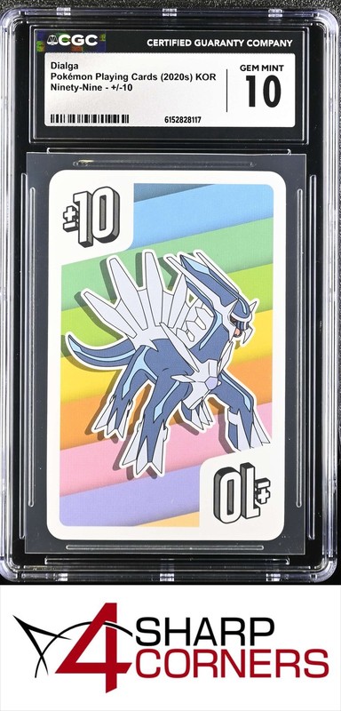 2020 POKEMON KOREAN NINETY-NINE PLAYING CARDS DIALGA +/-10 CGC 10 GEM MINT