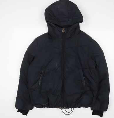 Schwarze Steppjacke Damen UK Größe L Rohnisch