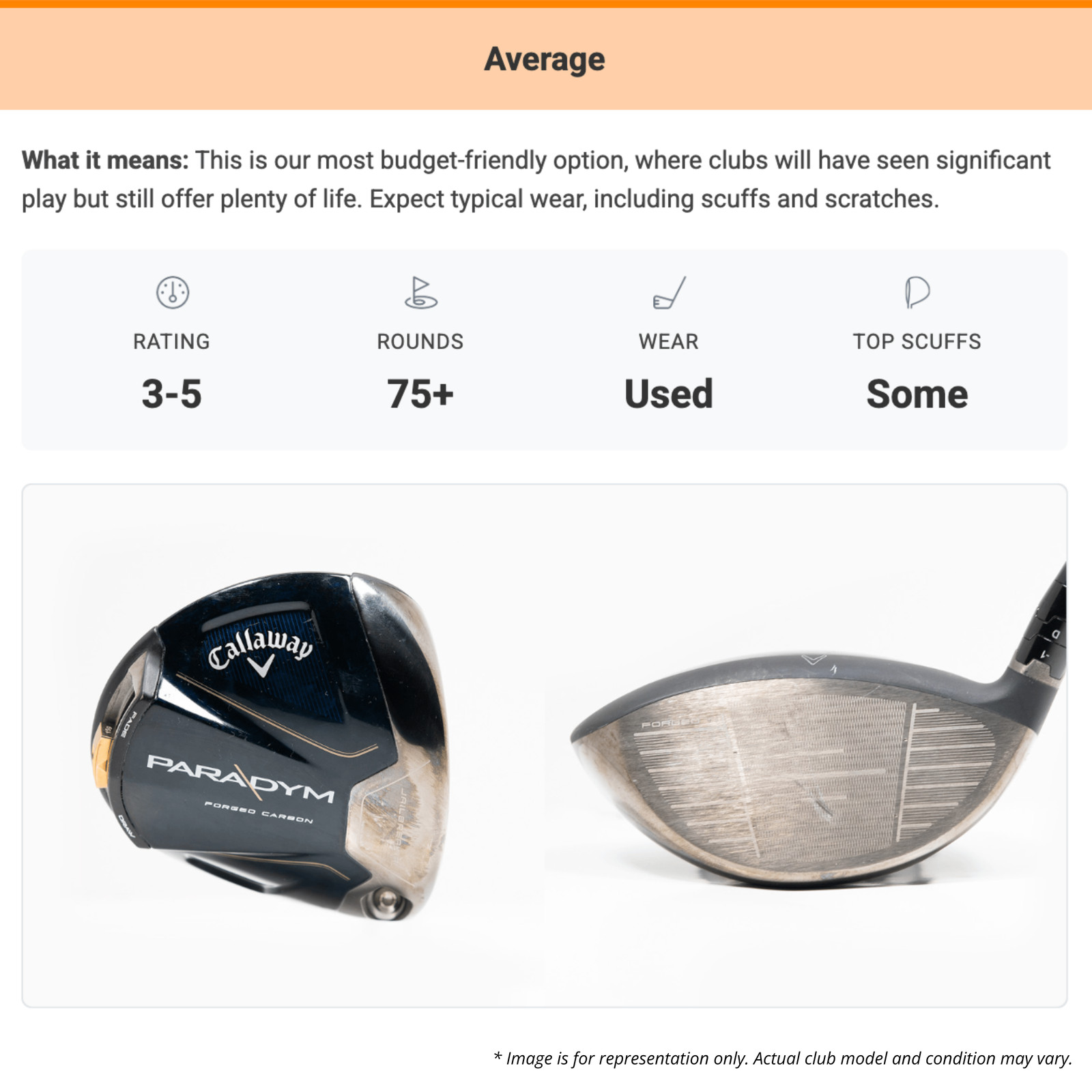 CALLAWAY GOLF 2023 PARADYM DRIVER 10.5&deg; GRAPHITE 5.5 STANDARD
