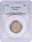 1916 Barber Silver Quarter MS65 PCGS