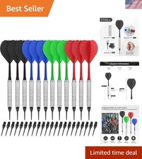 CyeeLife Plastic Tip Darts,12pcs Soft Darts Set with 100 Plastic Tips for Electr