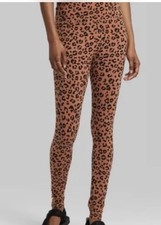 Wild Fable Women's High-Waisted Classic Leggings Brown Leopard Print XS NWT