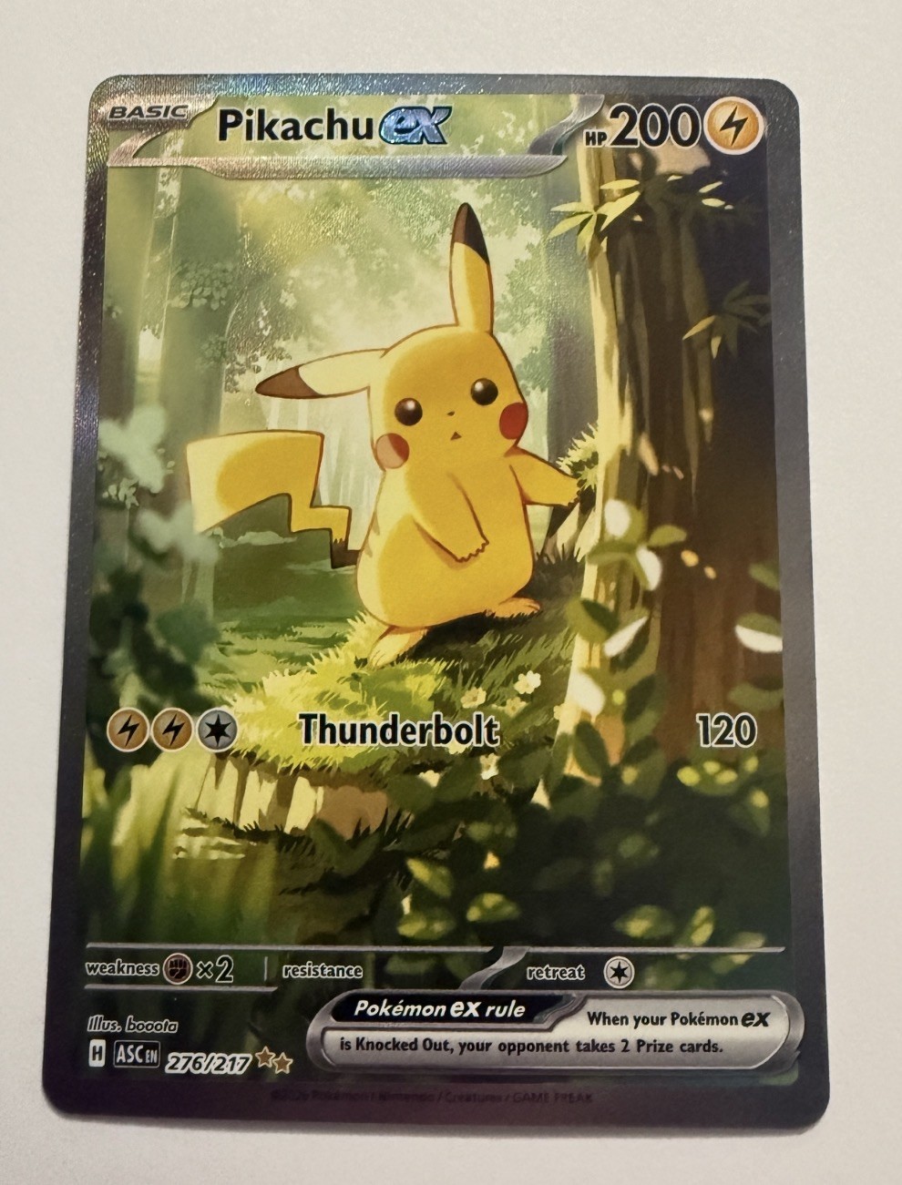 2026 Pokémon Pikachu EX 276/217 SIR Special Illustration Rare Ascended Heroes!