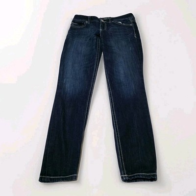 Express Stella Blue Dark Wash Low-Rise Boot Leg Denim Jeans Women's Size 4R