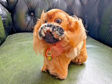 Steiff Pekingese Peky Vintage 50s Stuffed Animal Dog Plush Toy 60s D31