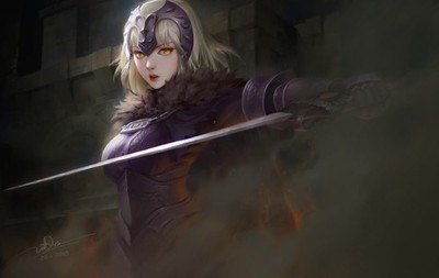 Jeanne Darc Alter Avenger Fategrand Order Blonde Anime Playmat Desk Mat 24x14in