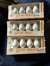 GE Glow Bright C7 White Christmas Light Bulbs 5W Candelabra Base Lot Of 3 