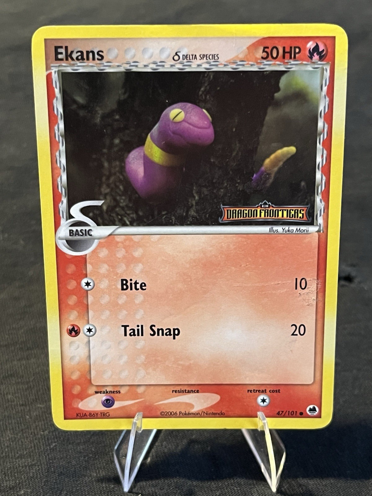 Ekans 47 Dragon Frontiers Reverse stamp Yuka Morii Pokemon Card TCG English DMG