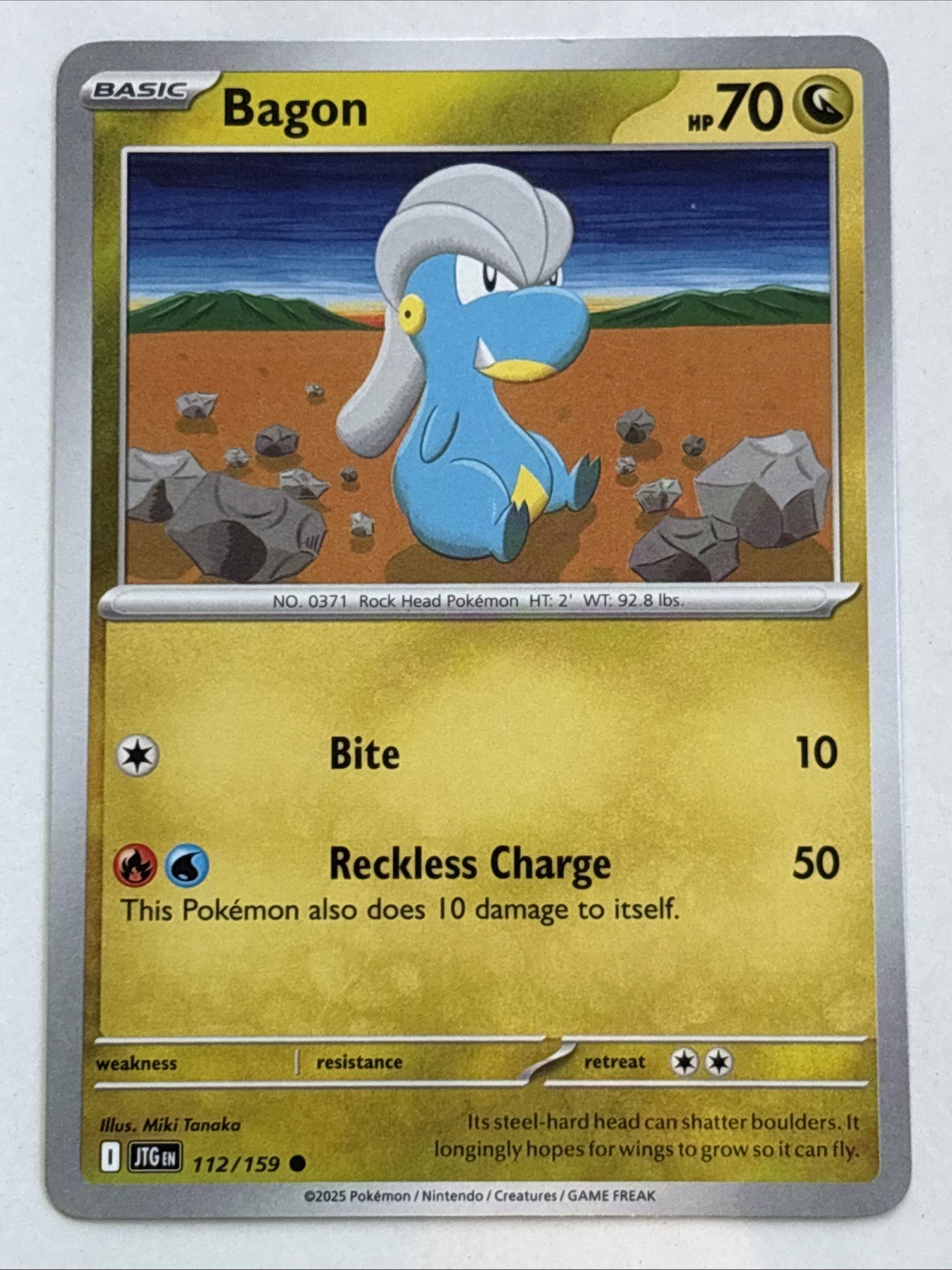 Pokémon TCG Journey Together Bagon 112/159 NM