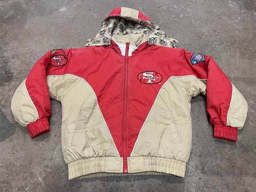 Vintage San Francisco 49ers Jacket Mens Medium Red NFL Football Pro Player 90s