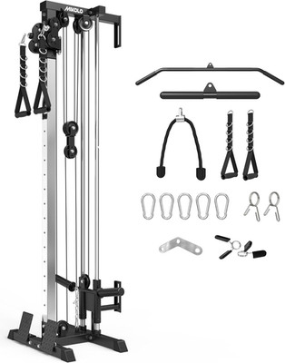Mikolo Wall Mount Cable Station, Cable Crossover Machine with Dual Pulley System