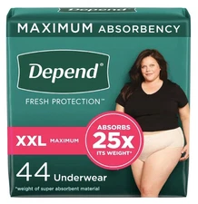 Depend Fresh Protection Adult Incontinence & Postpartum Bladder Leak-*44 COUNT*