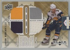 2009-10 Upper Deck Black Diamond Jerseys Quad Jason Pominville Buffalo Sabres