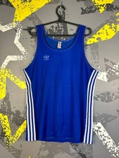 Adidas Vintage Jersey Sleeveless Shirt Blue West Germany Men Size L(M) ig93