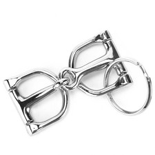 DShaped Snaffle Keychain Durable Silber Pferd Trense Bits Key
