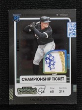 2021 Panini Contenders Rookie Ticket Jersey Championship 1/1 Andrew Vaughn lz7