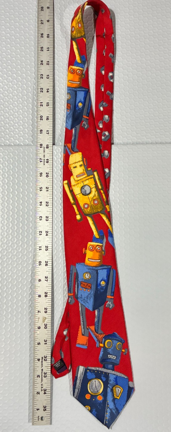 Basic Toy Robots Design Necktie - image 2