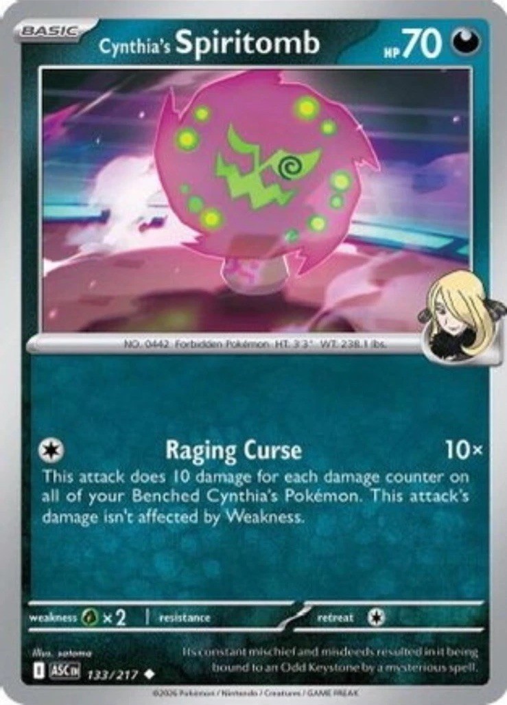Pokemon TCG - Cynthia's Spiritomb 133/217 - Ascended Hero’s - Regular