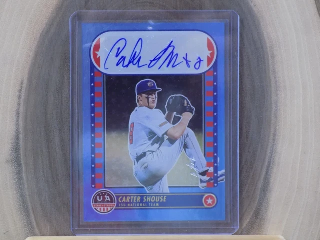 2025 USA Baseball Stars & Stripes Auto Platinum Carter Shouse 1/1