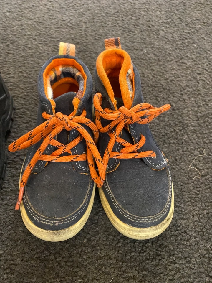 Lote 3 pares de botas de invierno para niños pequeños talla 6 azul marino zapatos Foto 4 de 4