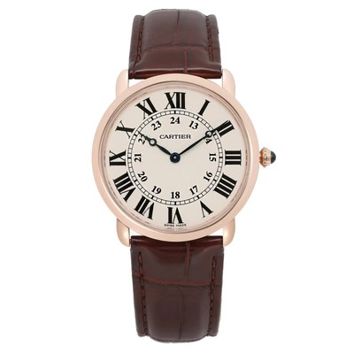 Cartier Ronde Louis 36mm 18K Rose Gold Cream Dial Hand Wind Mens Watch W6800251