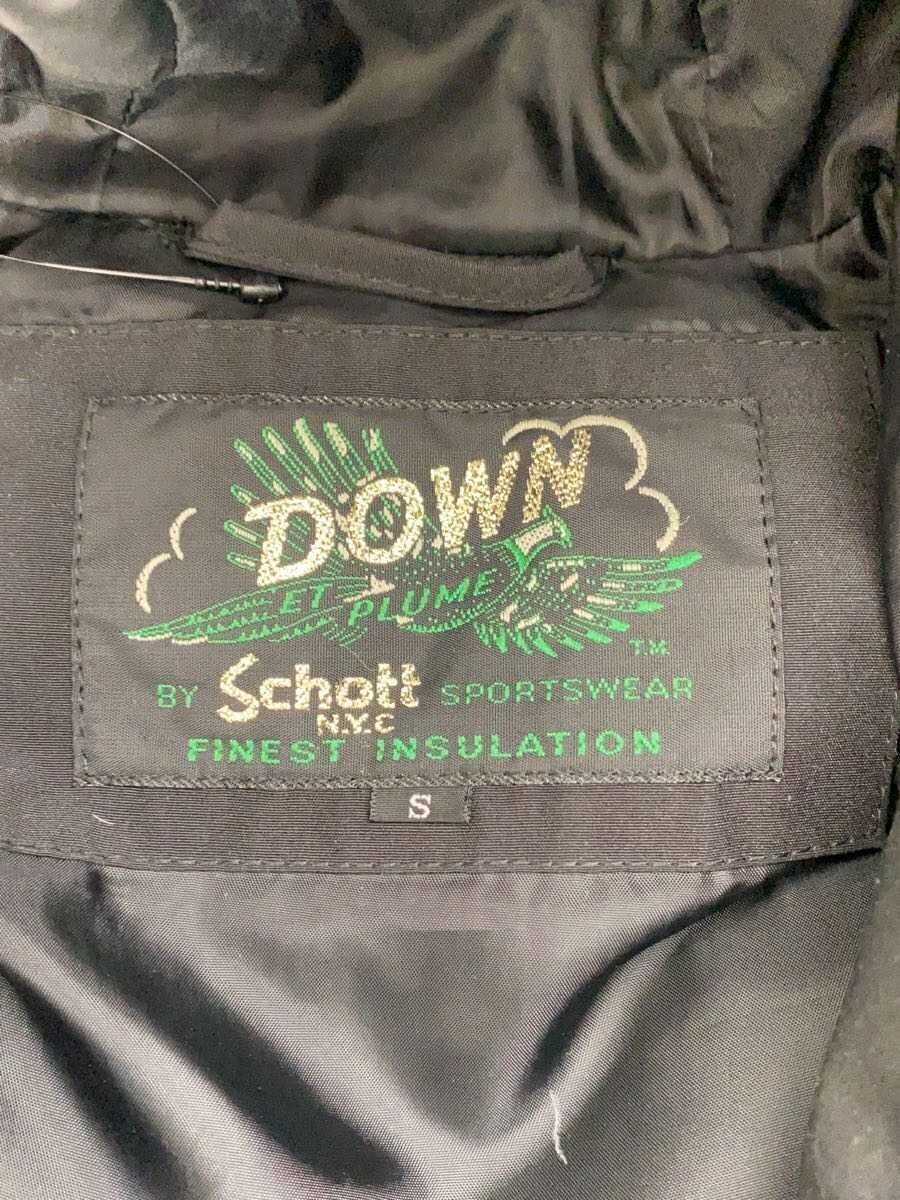 Schott Down Jacket S Polyester BLK Plain 3152034 - image 3