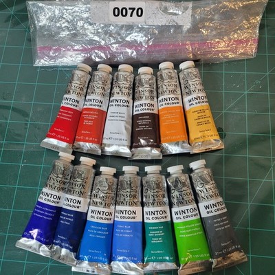 #70 Winsor And Newtown Professional Oil Paint 37ml Lot Ot 13 Tubes New